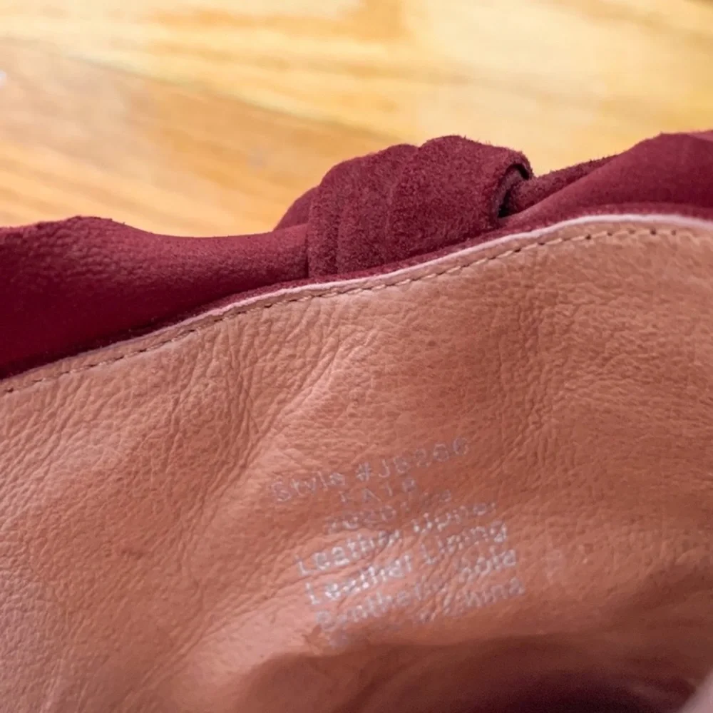 Madewell The Remi Bow Mule in Suede Pinot Noir Burgundy Slide Slip On 9 - Picture 8 of 8